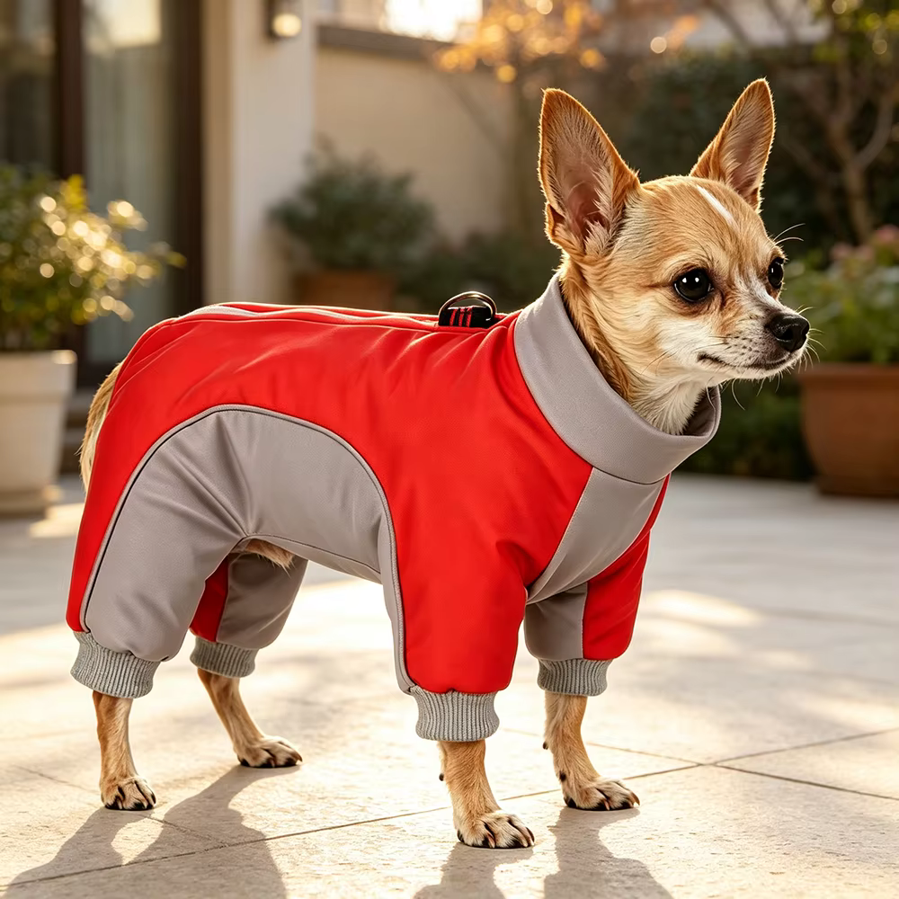 Chaqueta impermeable cálida para gatos y perros pequeños, mono polar - imagen 2