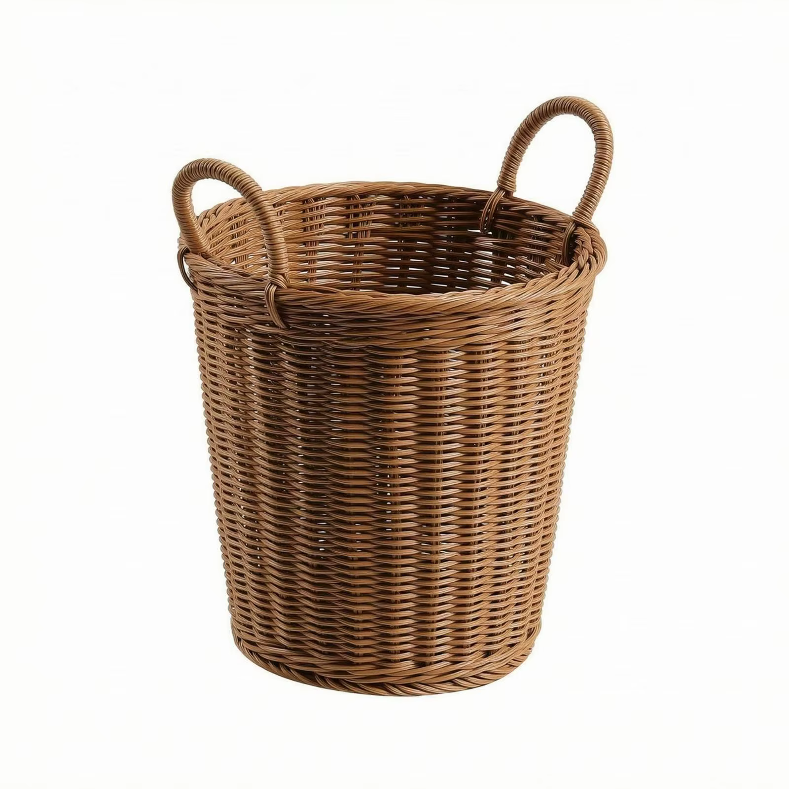 Cesta redonda de mimbre para gatos y perros pequeños