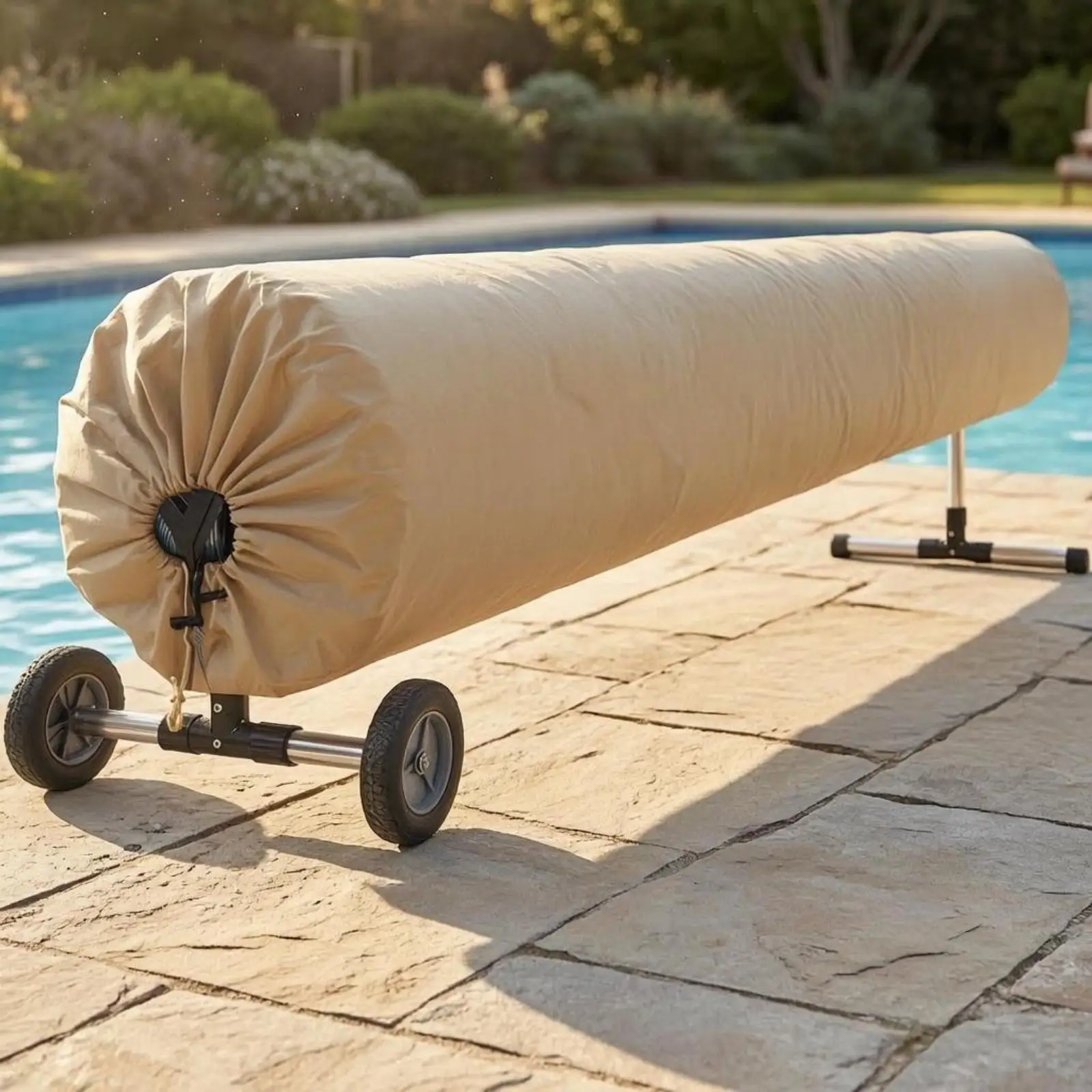 Cubierta solar para piscina de perros con cierre de cordón y velcro - imagen 4