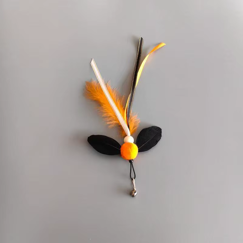 Juguete para gatos de plumas y peluche, interactivo de juego - imagen 3