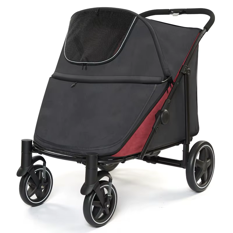 Carrito Paseos Perros Grandes y Mayores – Plegable, Seguro y Transpirable - imagen 5