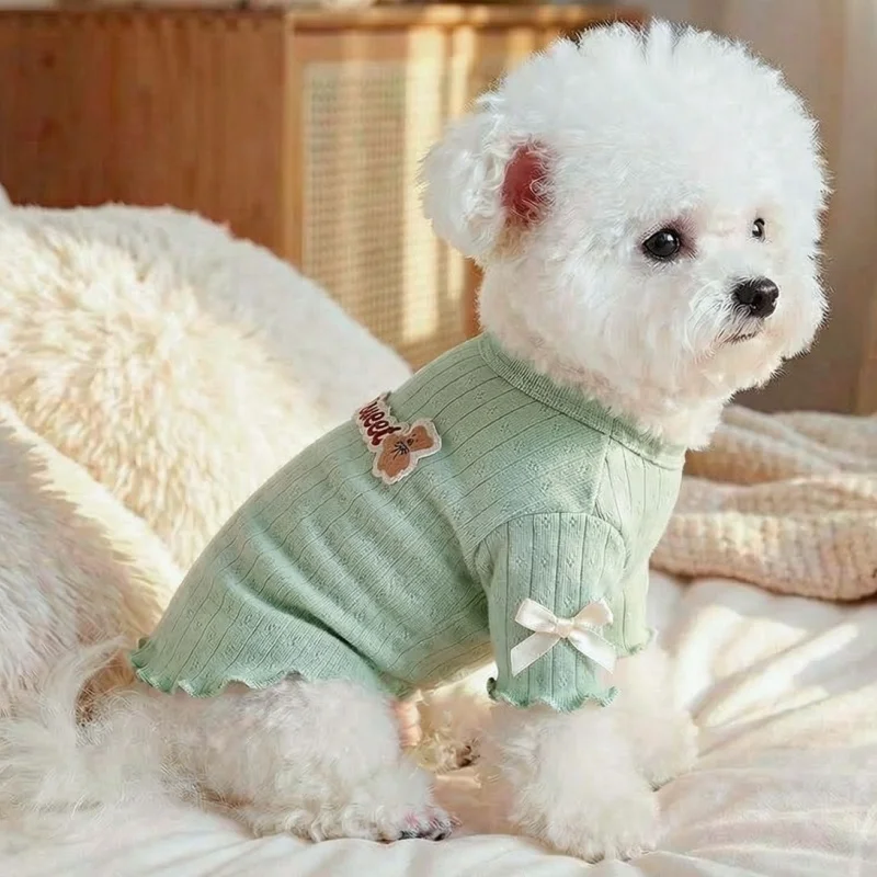 Camiseta de otoño para perros – Top suave con estampado de letras - imagen 5