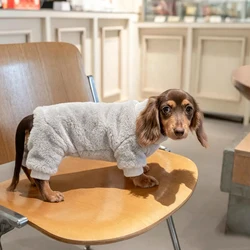 Abrigo polar invierno para perros teckel: sudadera cálida 4 pattes