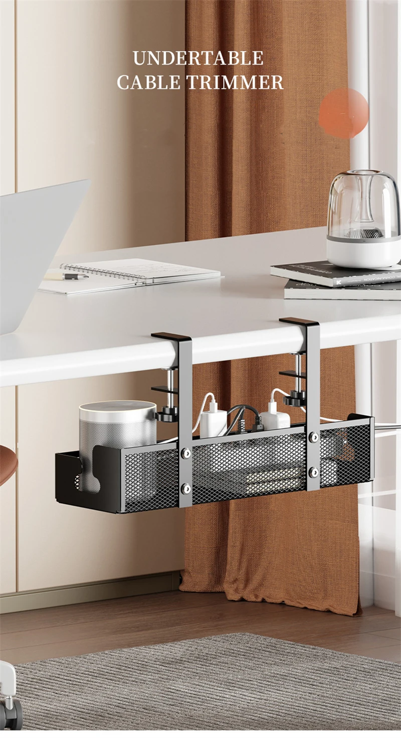 Bandeja de gestión de cables vista frontal