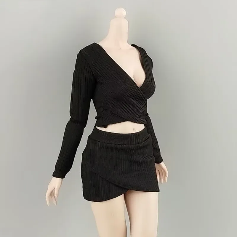 Conjunto ropa para figura de acción femenina 1/6 – Falda y top cruzado 12 pulgadas