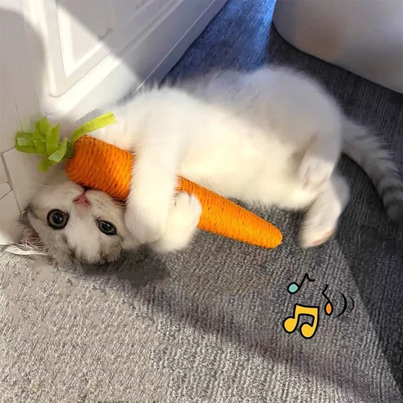 Juguete para gatos con carrustaciones de zanahoria