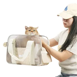 Transportín bandolera transpirable para gatos y perros pequeños