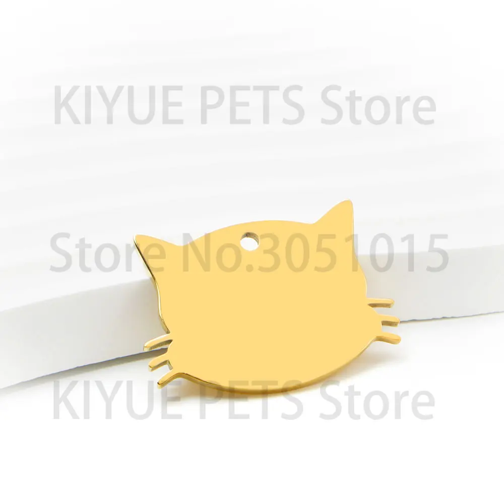 Placas de identificación para gatos en acero inoxidable (pack)