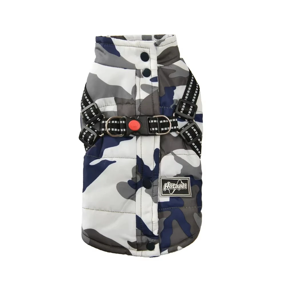 Abrigo para perros en estilo camuflaje