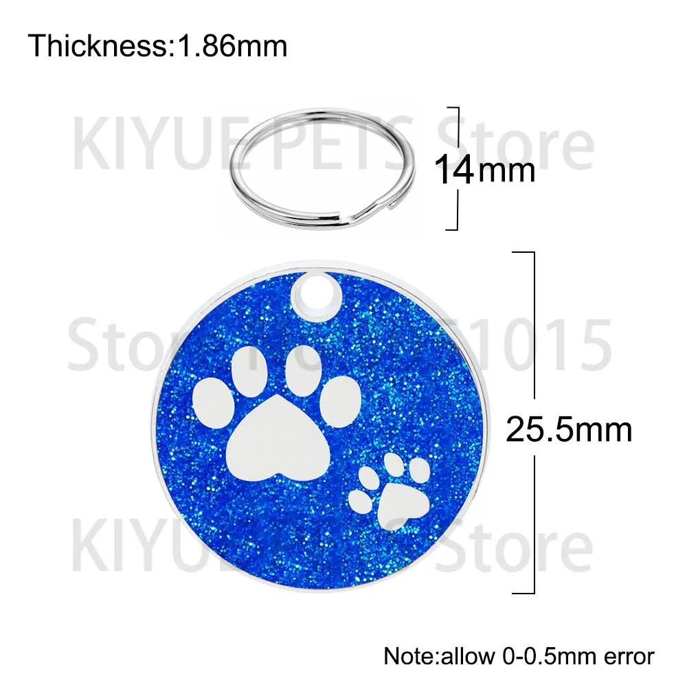 Colgantes redondos blancos para collares de perro y gato – Lisos para grabar - imagen 2