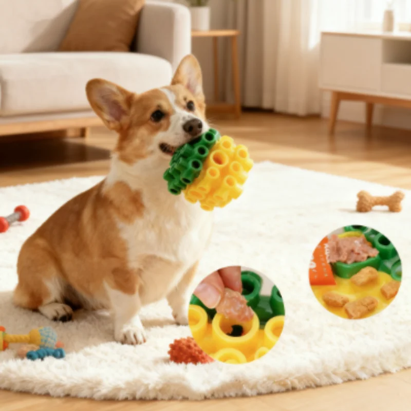 Juguete masticable interactivo para perros: puzzle TPR y dientes - imagen 5