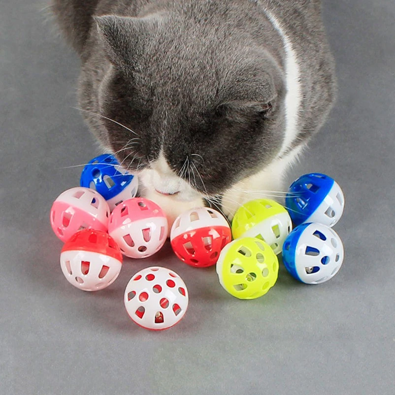 Pelota multicolores con campana para juguete de gato