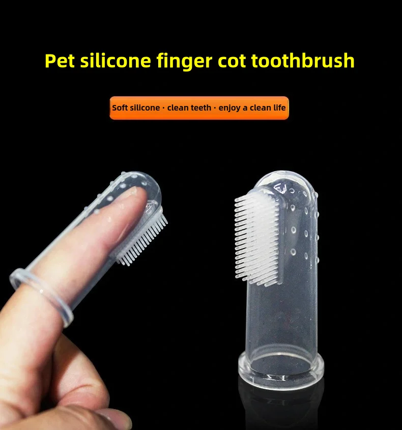 Cunas de silicona para dedos para mascotas en uso