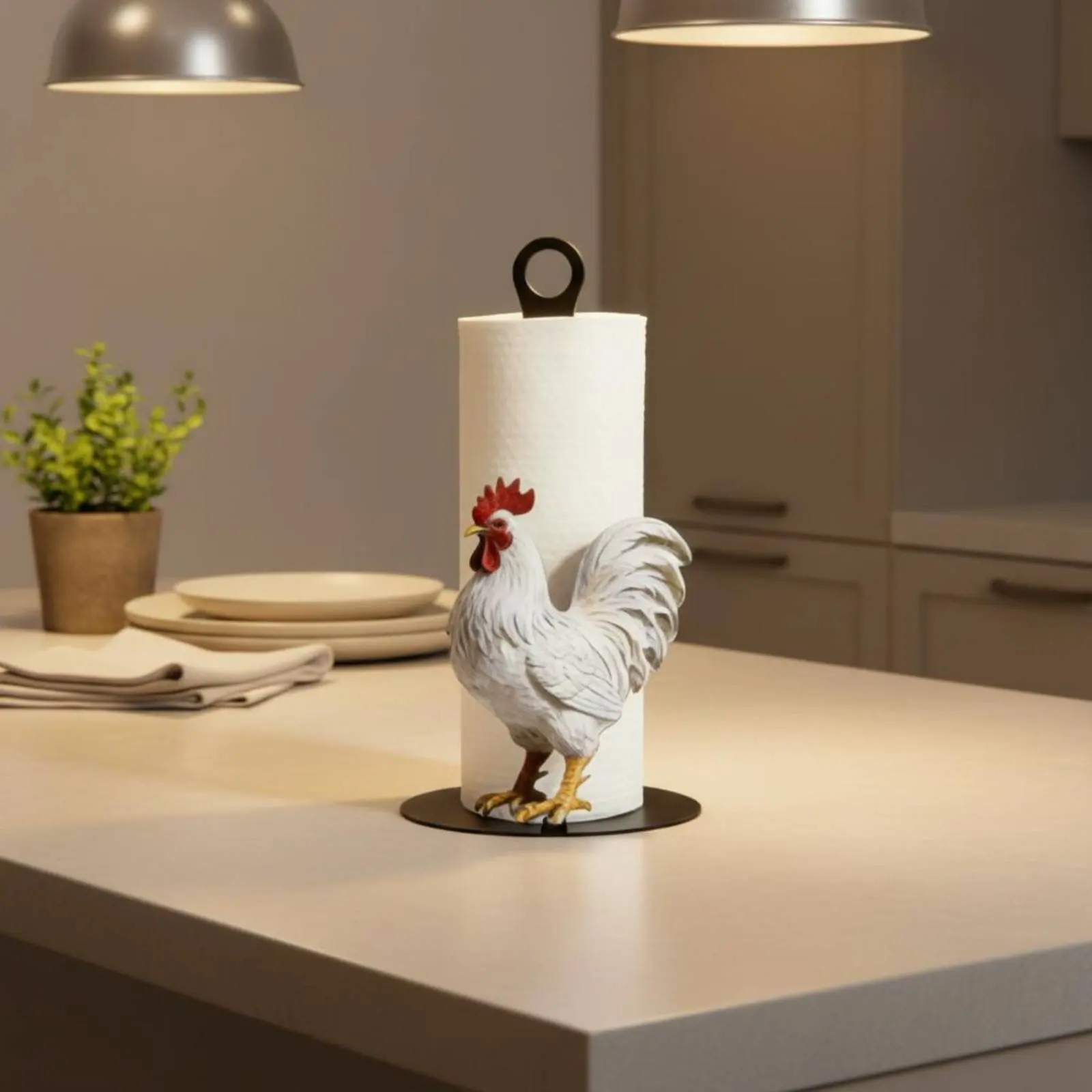 Soporte dispensador papel toalla para gatos y perros, base pesada - imagen 4