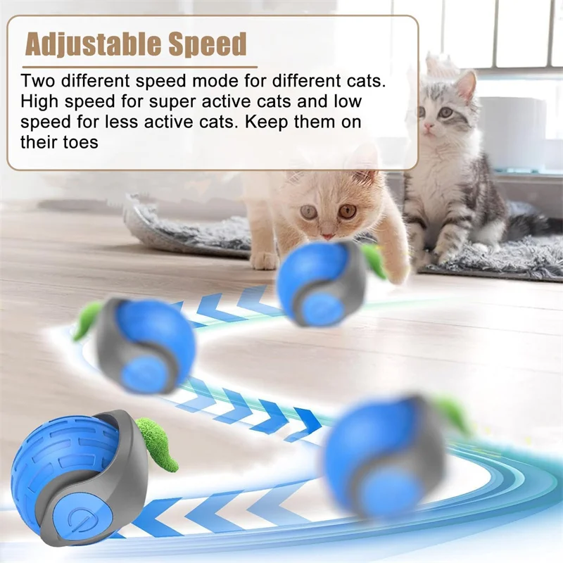 Pelota interactiva automática para gatos y cachorros – Recargable USB