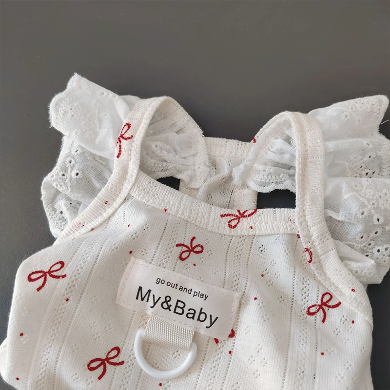 Chaleco blanco con estampado floral para perros pequeños y medianos - imagen 5