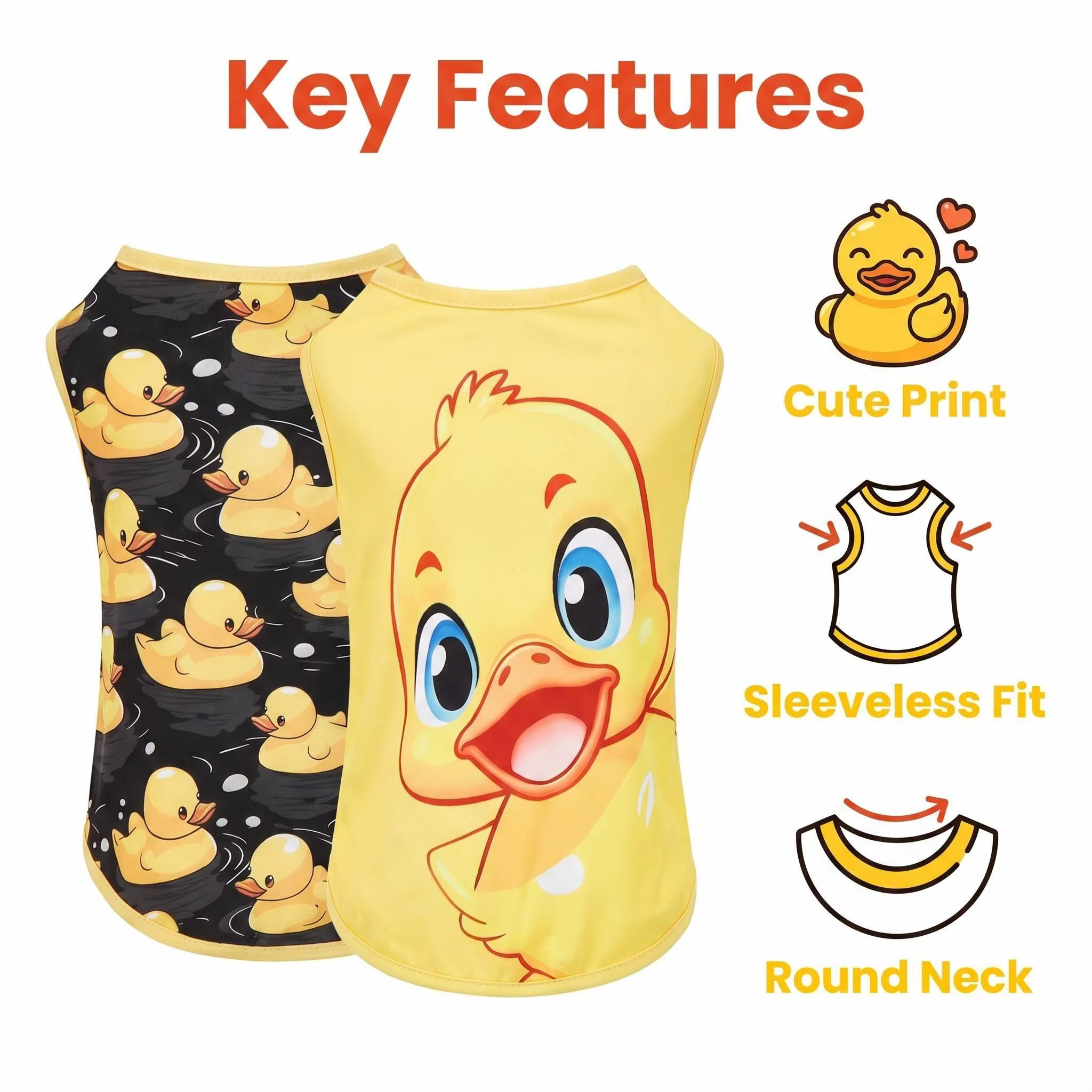 Chaleco sin mangas con estampado de pato para gatos y perros - imagen 5