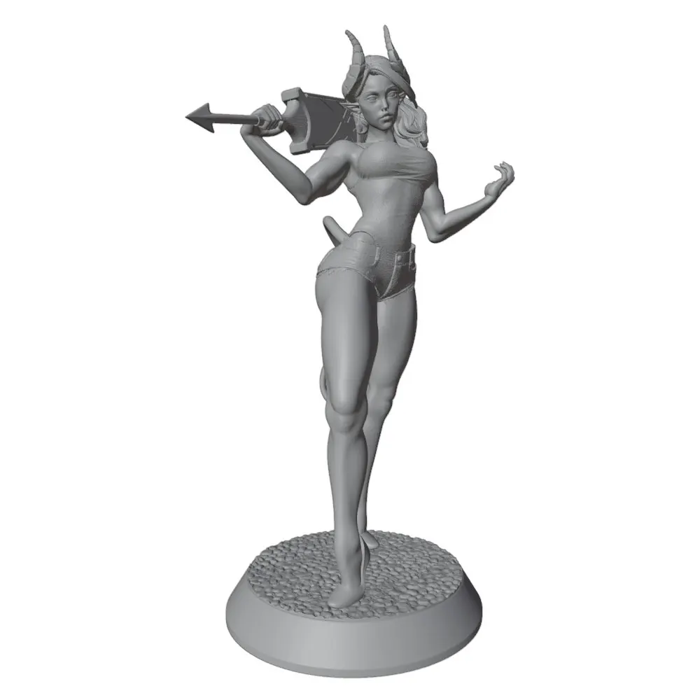 Figura Anime Miniatura GK 1/24 – Modelo 3D Sin Ensamblar ni Pintar 75mm