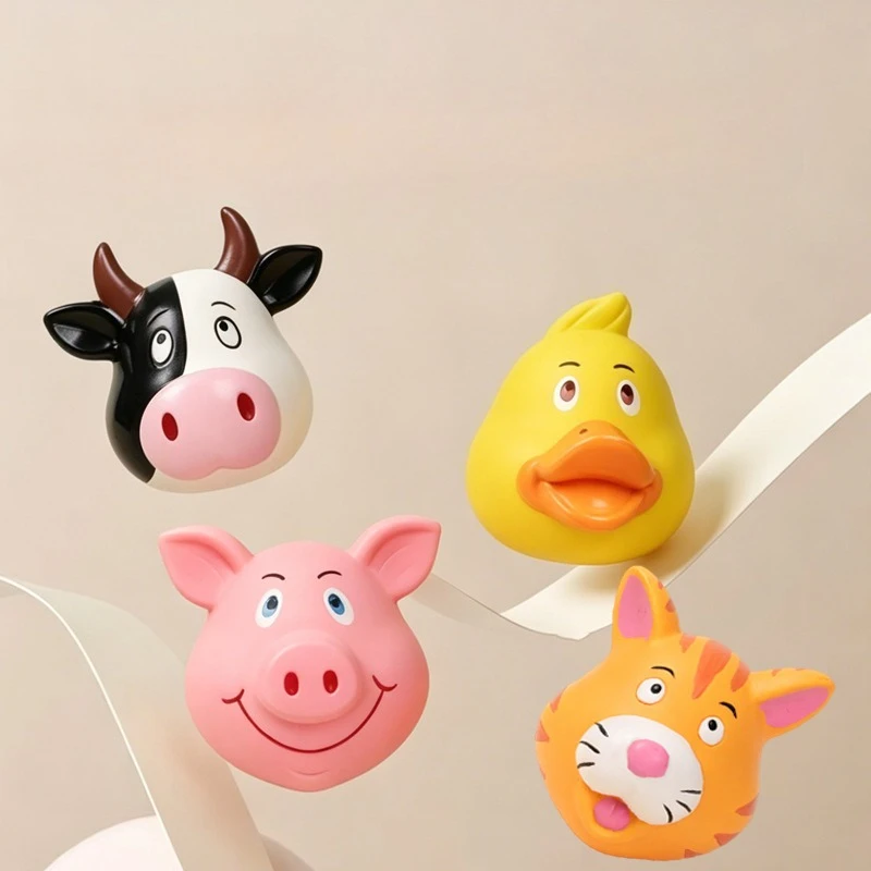 Juguete masticable de látex con sonido en forma de pato para perros - imagen 5
