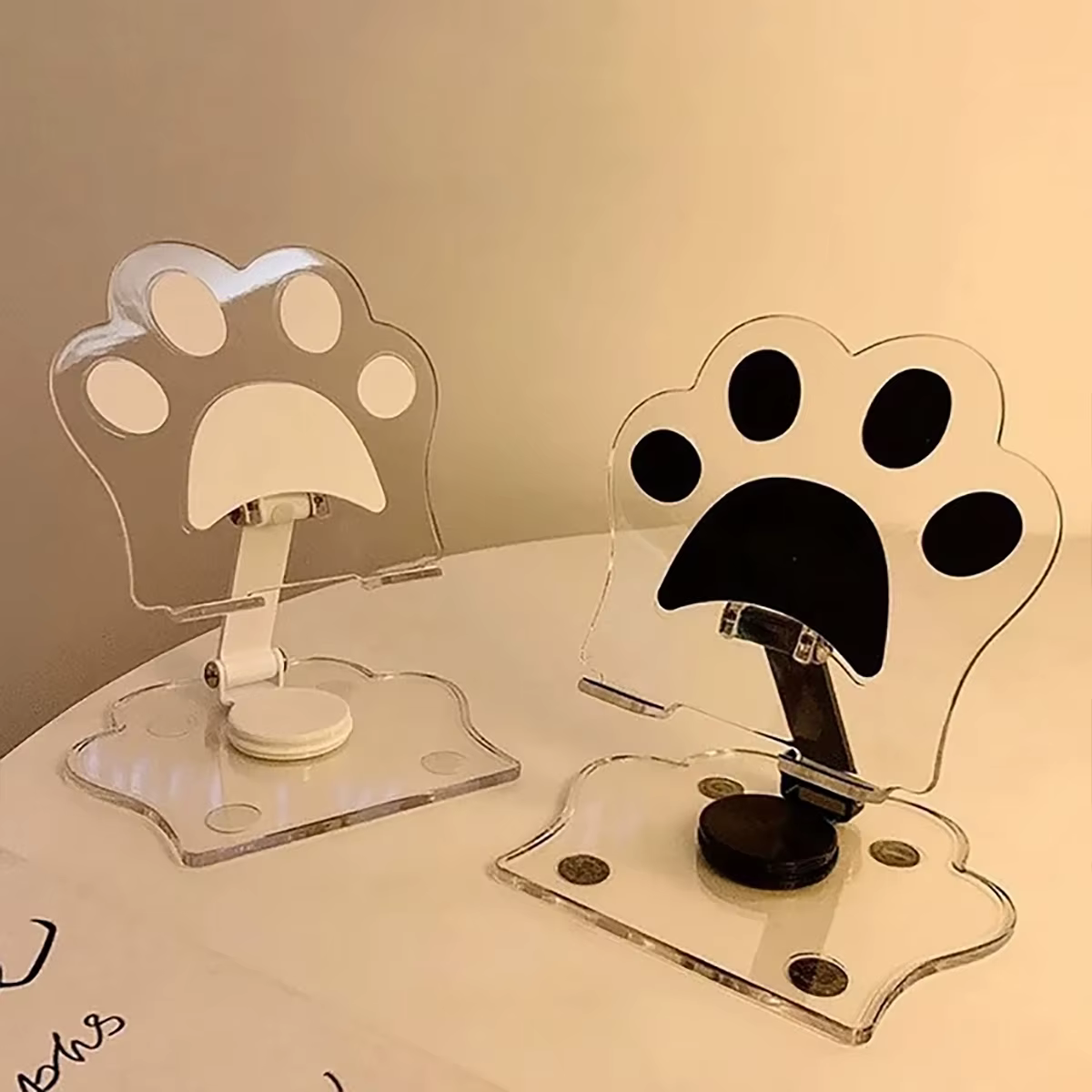 Soporte móvil acrílico transparente garra de gato giratorio 360° - imagen 5