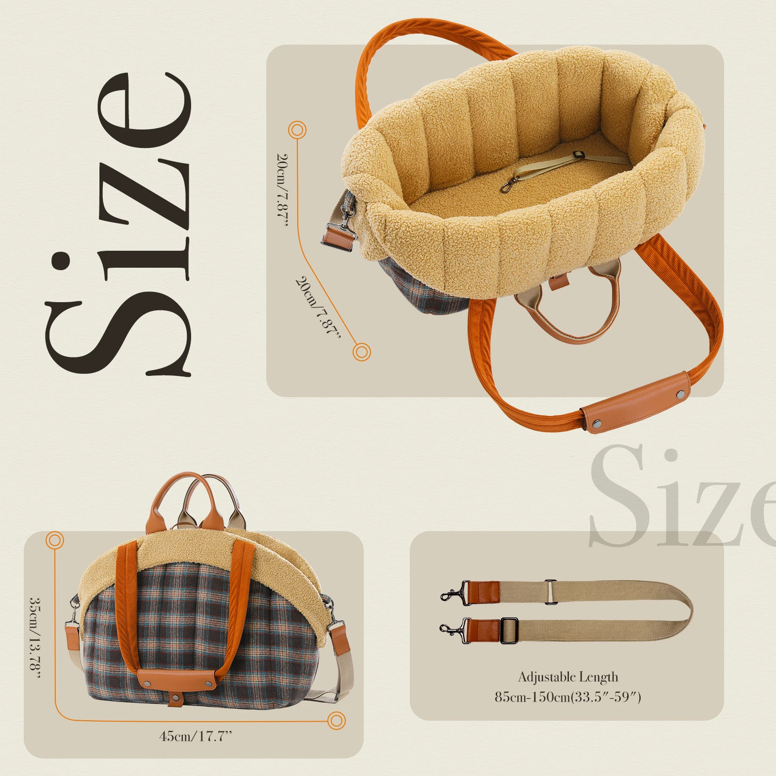 Mochila portátil en tono marrón sobre fondo neutro mostrando el diseño plegable