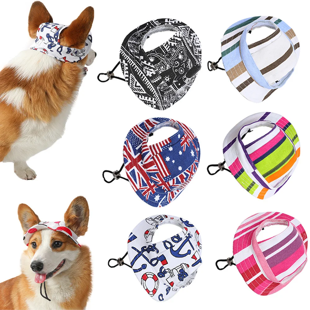 Sombrero de verano para perros con visera de lona, ajustable - imagen 4
