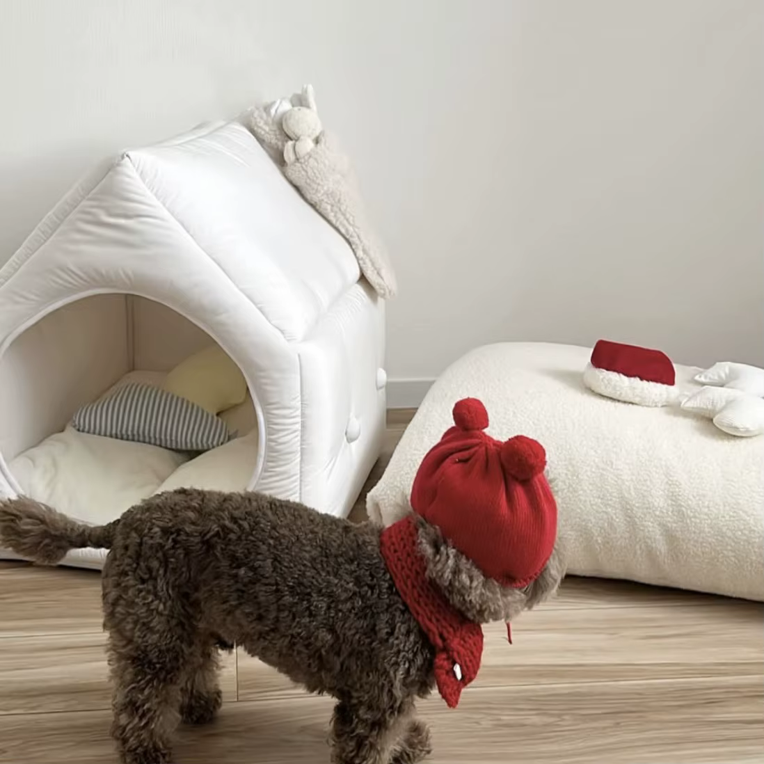 Gorro Tejido para Gatos y Perros – Cálido con Diseño Bola de Pelo - imagen 3