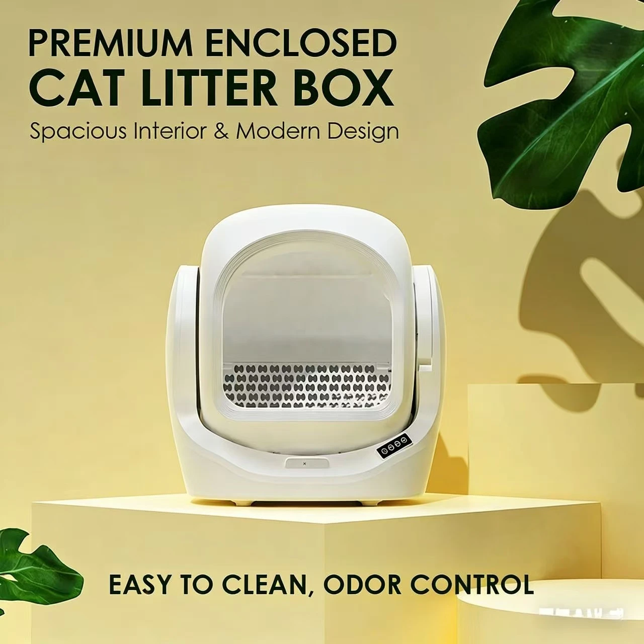 Caja de arena inteligente cerrada para gatos