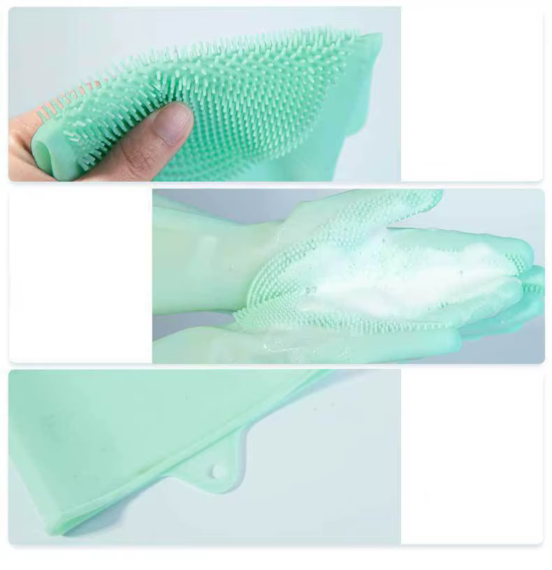 Guante de baño para perros y gatos con enfoque en limpieza y suavidad