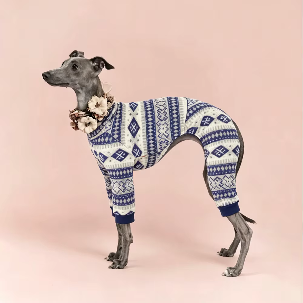 Abrigo forro polar bohemio para perros medianos: galgos y whippets - imagen 2