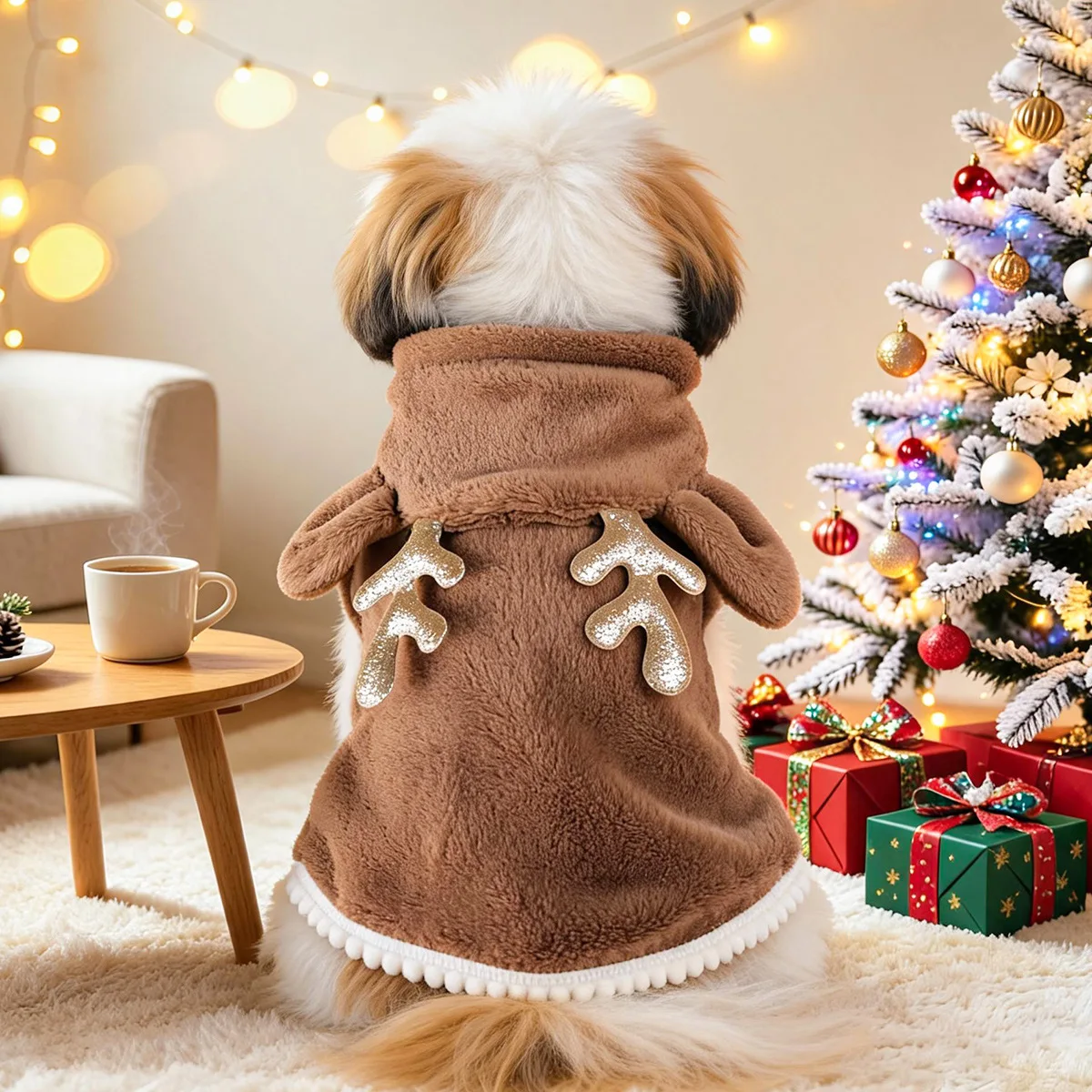 Capa de Felpa para Perros Pequeños – Abrigo Cálido Otoño Invierno - imagen 5