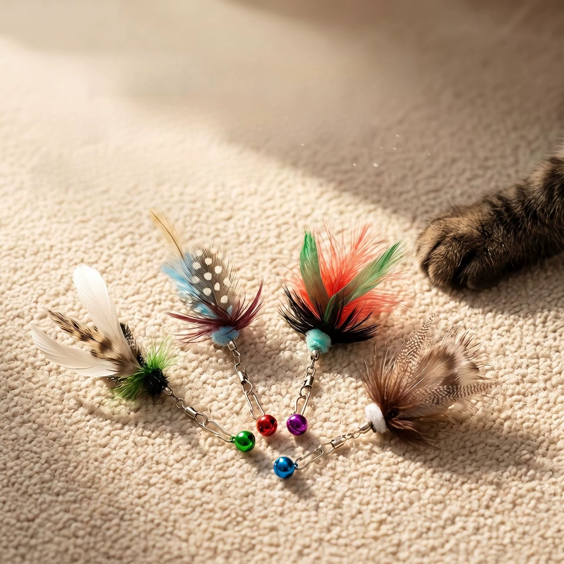 Juguete para gatos con insecto simulado y cabezas intercambiables - imagen 4
