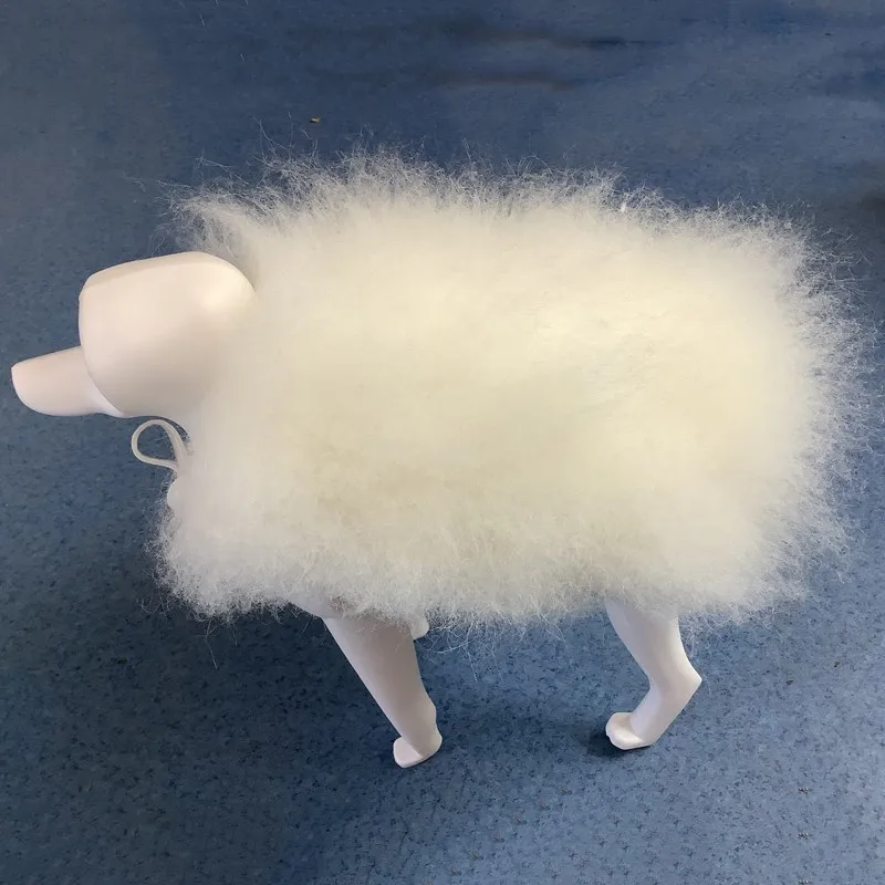 Bloque de pelo sintético para peluquería canina con soporte