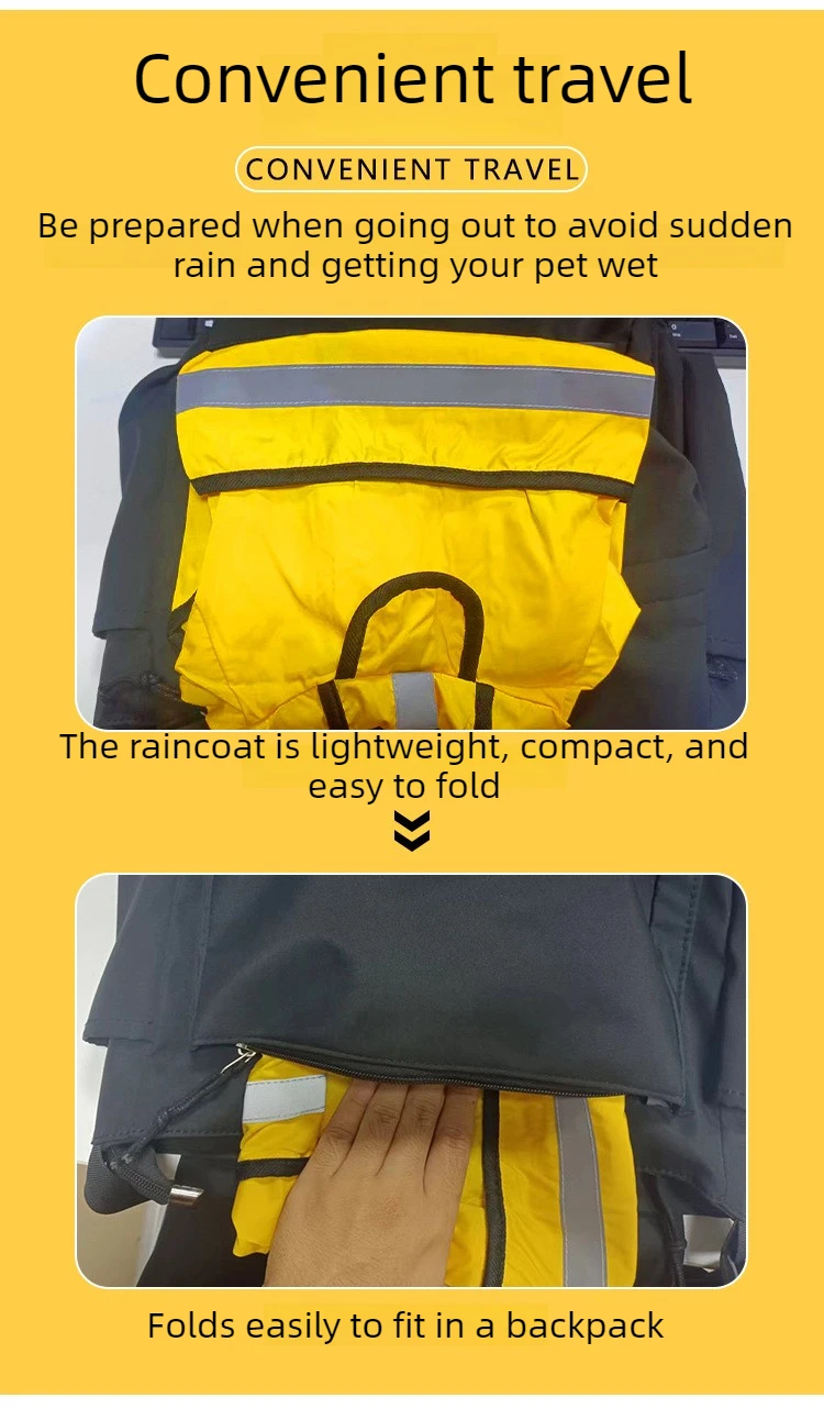 Chaqueta impermeable para perros doblada mostrando textura del tejido