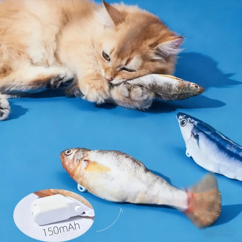 Juguete pez eléctrico con catnip para gatos: USB - imagen 4