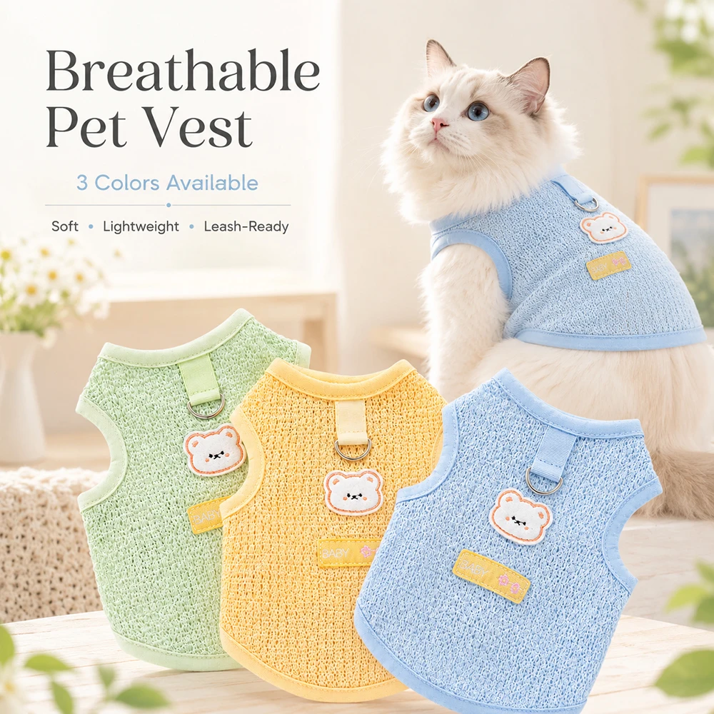Chaleco transpirable para gatos y perros pequeños: camiseta malla - imagen 5