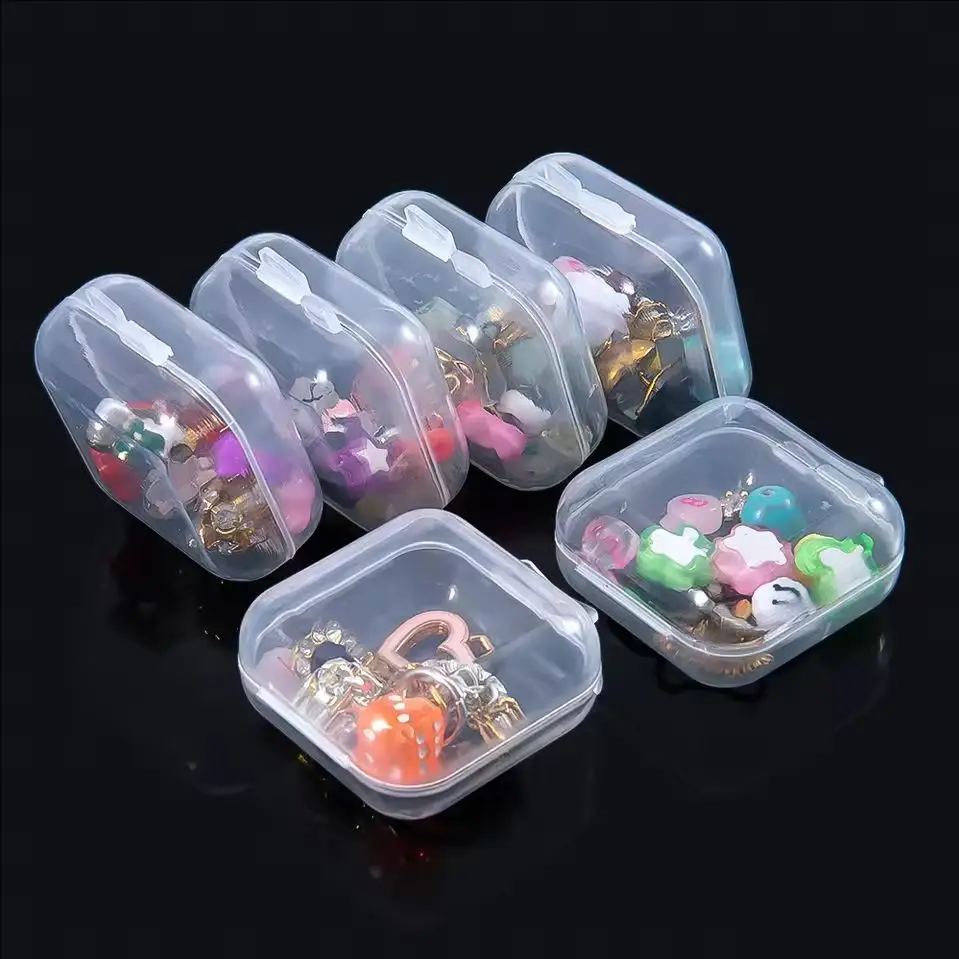 Caja organizadora transparente para guardar accesorios de gato y perro
