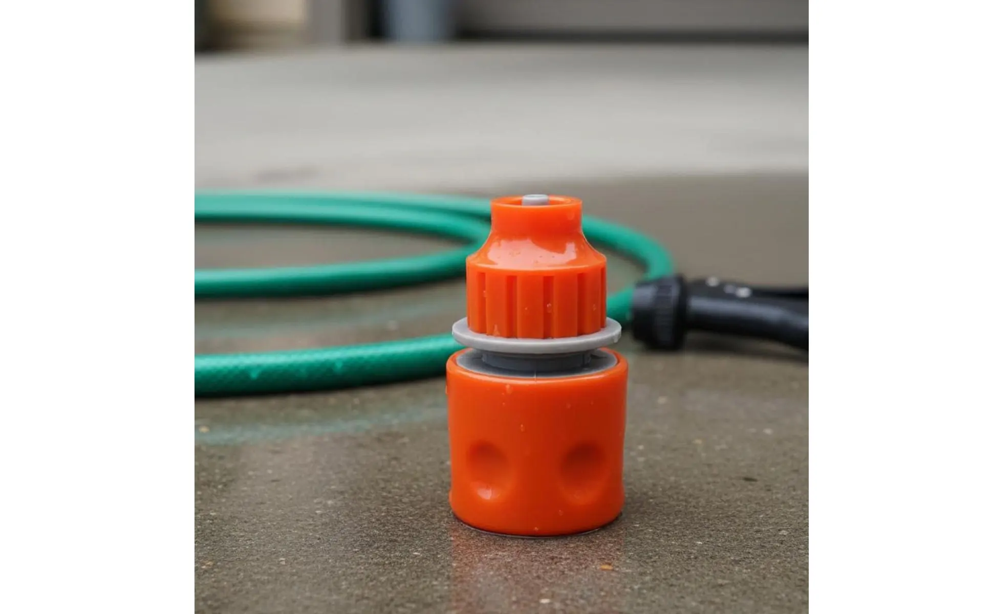 Conector de manguera resistente para uso exterior