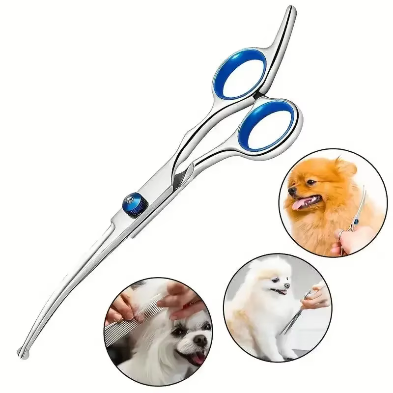 Kit de aseo para perros y gatos con tijeras y cepillo de baño