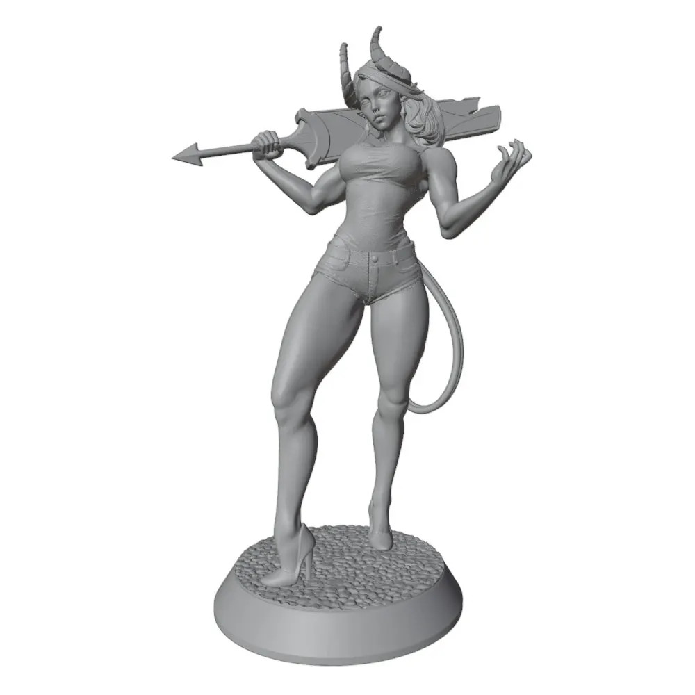 Figura Anime Miniatura GK 1/24 – Modelo 3D Sin Ensamblar ni Pintar 75mm - imagen 4