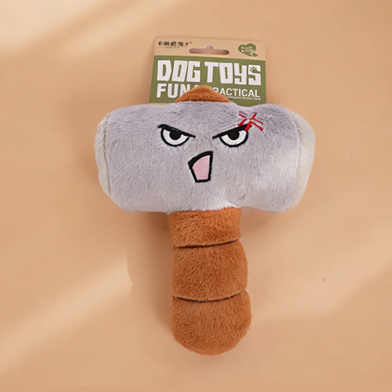 Juguete de peluche con forma de cara divertido para perros pequeños
