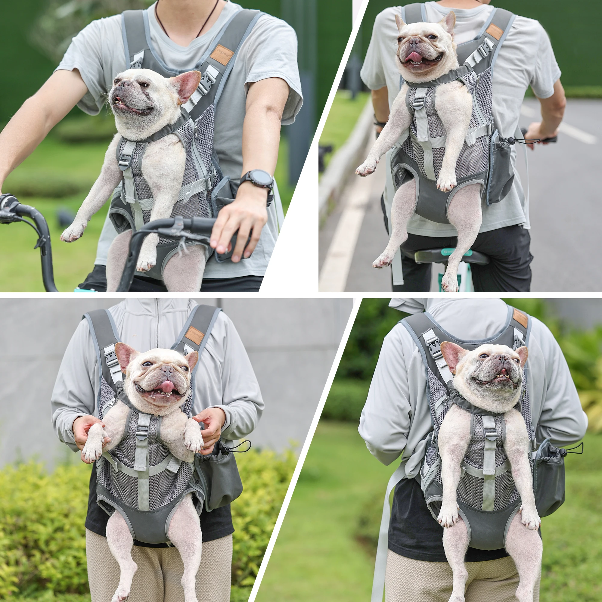 Mochila transpirable manos libres para perro pequeño con patas fuera - imagen 5