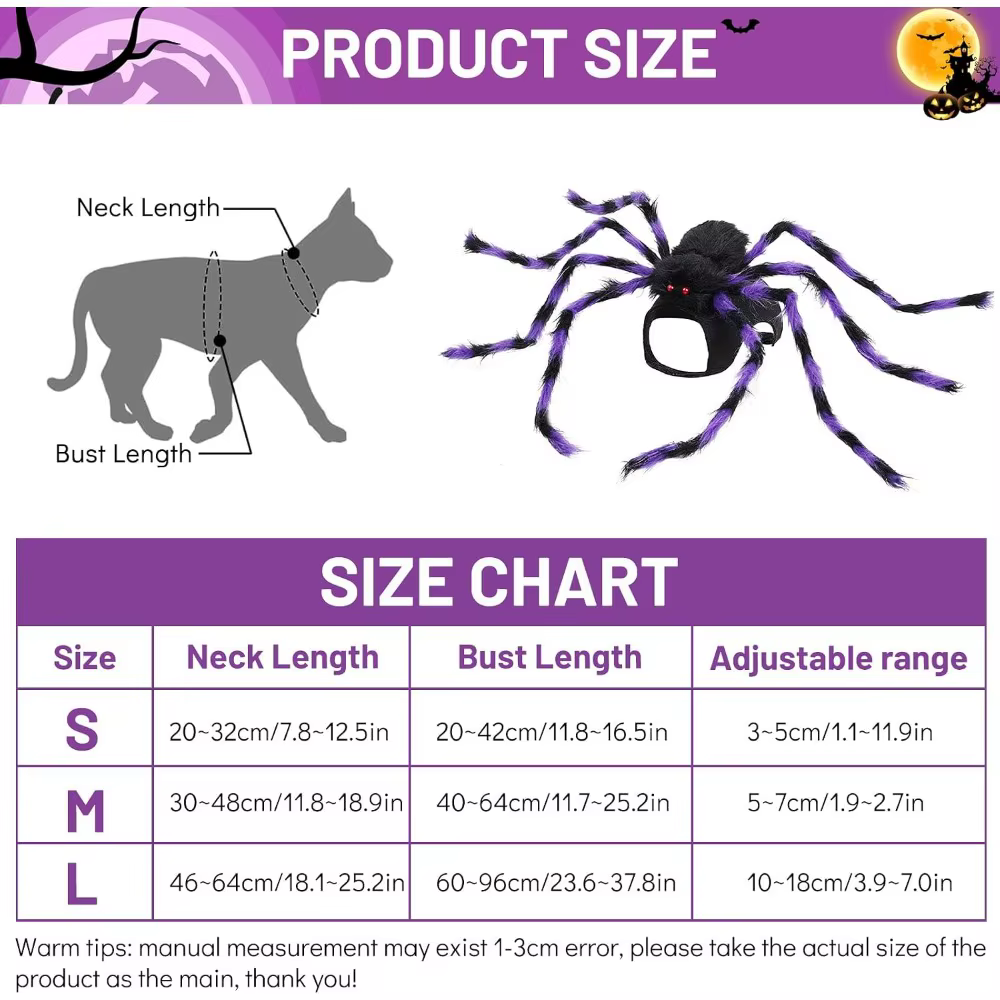 Disfraz de araña para gatos y perros pequeños en Halloween - imagen 3