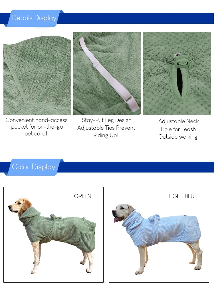 Albornoz ajustable para perros