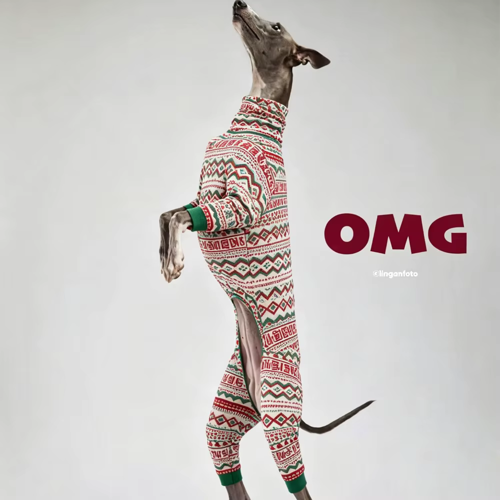 Mono navideño para perros: abrigo suave otoño-invierno galgo y whippet - imagen 4