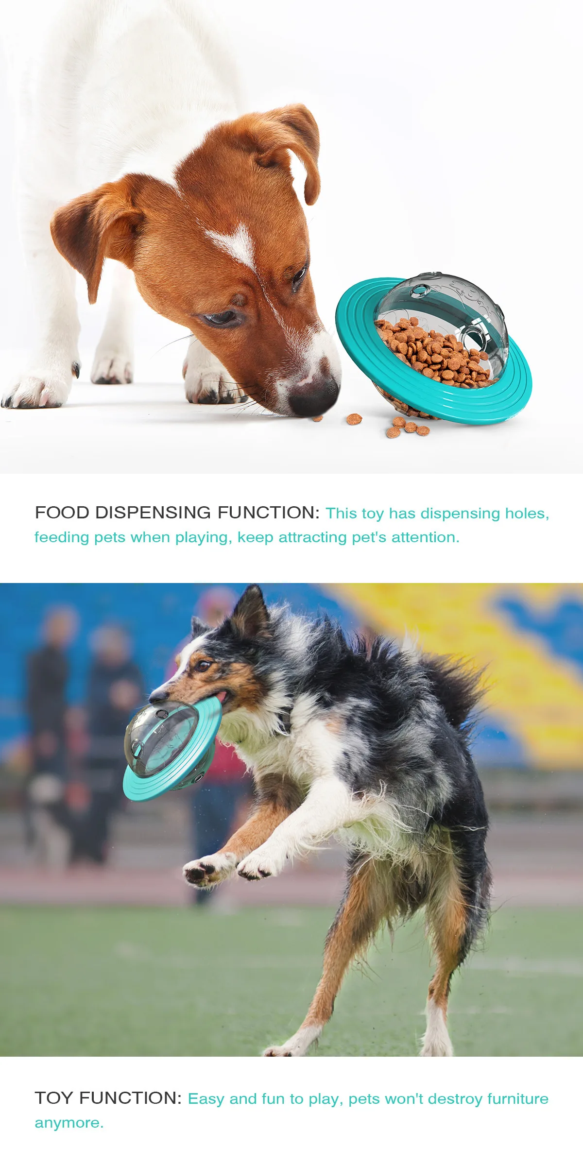 Pelota dispensadora de comida para entrenamiento