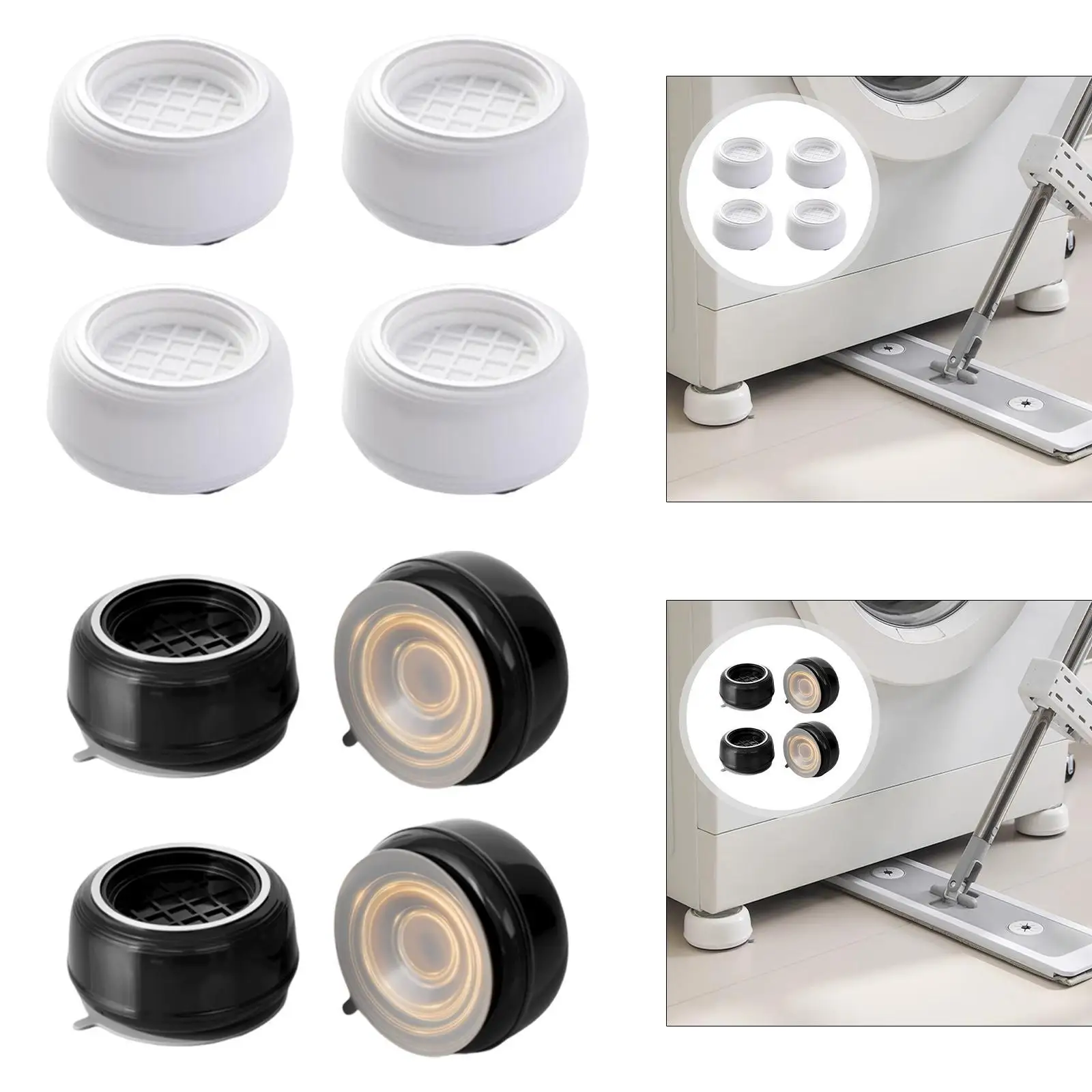 Patas Antivibración para Lavadora – Almohadillas Universales con Succión - imagen 4