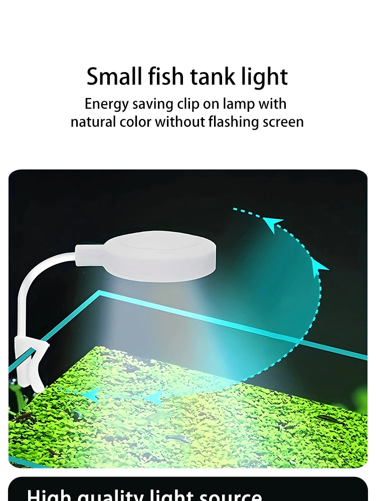 Luz LED clip-on acuario vista frontal