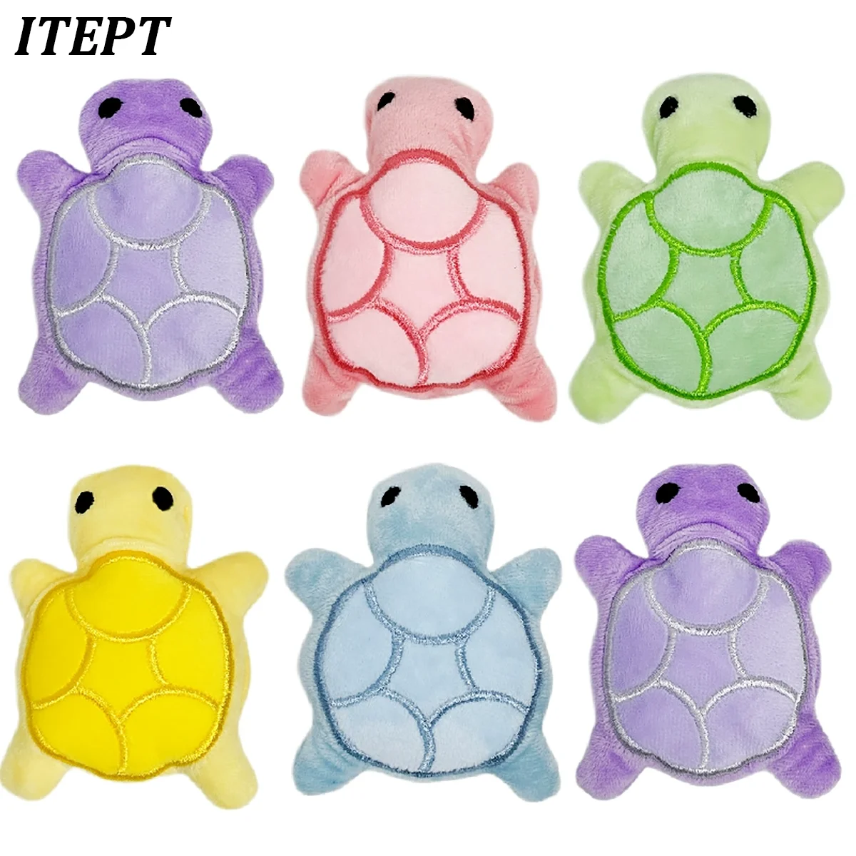 Juguete de tortuga de peluche suave y colorida