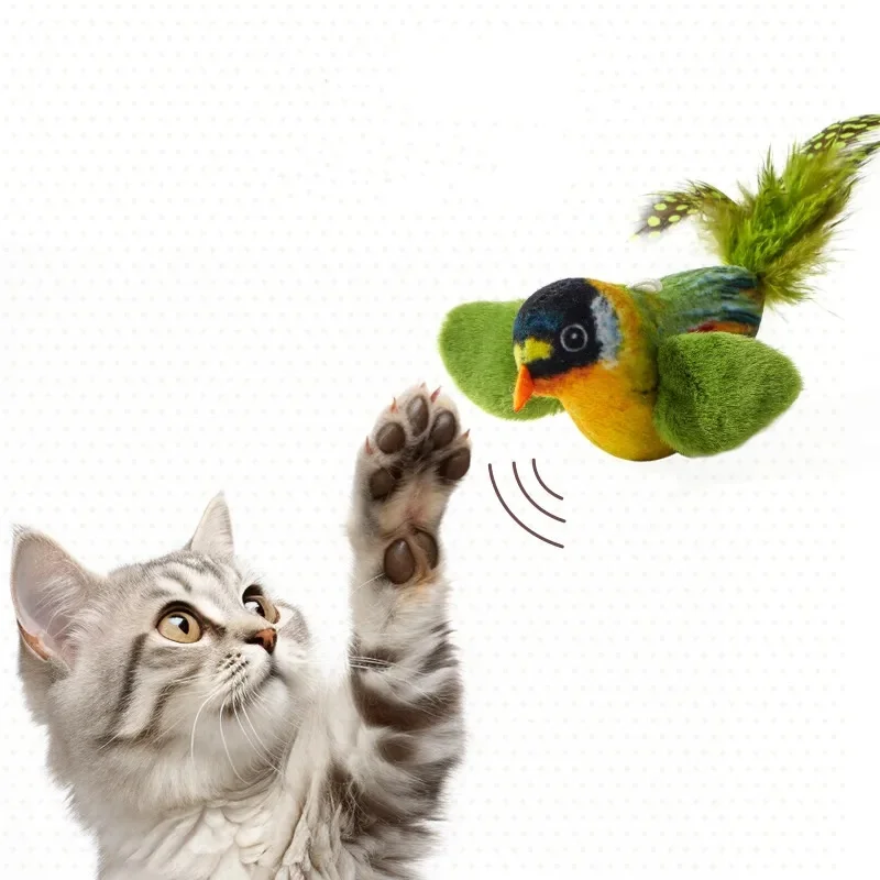Juguete pájaros para gatos con catnip y sonido, colgante pared - imagen 4
